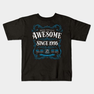 25th Birthday Gift T-Shirt Awesome Since 1995 Kids T-Shirt